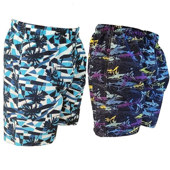 2 x Men's Swimming Shorts, Swim Trunks, Board -NEW - Picture 1 of 3